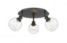 Innovations Lighting 516-3C-BK-G122-6 - Athens - 3 Light - 18 inch - Matte Black - Flush Mount