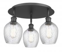 Innovations Lighting 516-3C-BK-G292 - Salina - 3 Light - 18 inch - Matte Black - Flush Mount