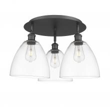 Innovations Lighting 516-3C-BK-GBD-92 - Bristol - 3 Light - 21 inch - Matte Black - Flush Mount