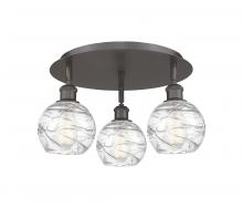 Innovations Lighting 516-3C-OB-G1213-6 - Athens Deco Swirl - 3 Light - 18 inch - Oil Rubbed Bronze - Flush Mount