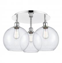 Innovations Lighting 516-3C-PC-G124-10 - Athens - 3 Light - 22 inch - Polished Chrome - Flush Mount