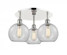 Innovations Lighting 516-3C-PN-G122-8 - Athens - 3 Light - 20 inch - Polished Nickel - Flush Mount