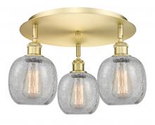 Innovations Lighting 516-3C-SG-G105 - Belfast - 3 Light - 18 inch - Satin Gold - Flush Mount