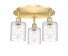 Innovations Lighting 516-3C-SG-G1113 - Cobbleskill - 3 Light - 17 inch - Satin Gold - Flush Mount