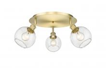 Innovations Lighting 516-3C-SG-G122-6 - Athens - 3 Light - 18 inch - Satin Gold - Flush Mount