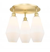  516-3C-SG-G651-7 - Cindyrella - 3 Light - 19 inch - Satin Gold - Flush Mount