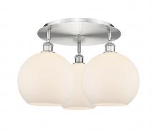 Innovations Lighting 516-3C-SN-G121-10 - Athens - 3 Light - 22 inch - Satin Nickel - Flush Mount