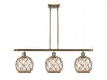 Innovations Lighting 516-3I-AB-G122-8RB - Farmhouse Rope - 3 Light - 36 inch - Antique Brass - Cord hung - Island Light