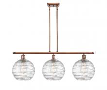 Innovations Lighting 516-3I-AC-G1213-10 - Athens Deco Swirl - 3 Light - 37 inch - Antique Copper - Cord hung - Island Light