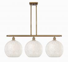 Innovations Lighting 516-3I-BB-G1216-12WM - White Mouchette - 3 Light - 39 inch - Brushed Brass - Stem Hung - Island Light