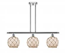 Innovations Lighting 516-3I-PC-G121-8RB - Farmhouse Rope - 3 Light - 36 inch - Polished Chrome - Cord hung - Island Light