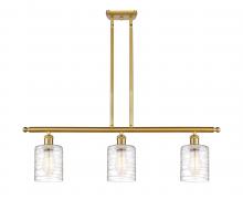 Innovations Lighting 516-3I-SG-G1113 - Cobbleskill - 3 Light - 36 inch - Satin Gold - Cord hung - Island Light