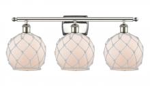 Innovations Lighting 516-3W-PN-G121-8RW - Farmhouse Rope - 3 Light - 28 inch - Polished Nickel - Bath Vanity Light