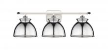  516-3W-WPC-M14-PC - Adirondack - 3 Light - 28 inch - White Polished Chrome - Bath Vanity Light