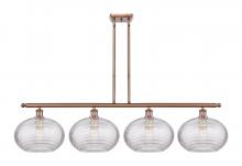 Innovations Lighting 516-4I-AC-G555-12CL - Ithaca - 4 Light - 50 inch - Antique Copper - Cord hung - Island Light