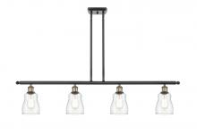  516-4I-BAB-G392 - Ellery - 4 Light - 48 inch - Black Antique Brass - Cord hung - Island Light