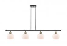 Innovations Lighting 516-4I-BAB-G91 - Fenton - 4 Light - 48 inch - Black Antique Brass - Cord hung - Island Light