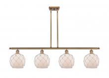 Innovations Lighting 516-4I-BB-G121-8RW - Farmhouse Rope - 4 Light - 48 inch - Brushed Brass - Cord hung - Island Light