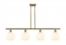 Innovations Lighting 516-4I-BB-G1217-8WV - White Venetian - 4 Light - 48 inch - Brushed Brass - Stem Hung - Island Light