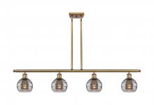 Innovations Lighting 516-4I-BB-G556-6SM - Rochester - 4 Light - 48 inch - Brushed Brass - Cord hung - Island Light