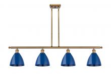 Innovations Lighting 516-4I-BB-MBD-75-BL - Plymouth - 4 Light - 48 inch - Brushed Brass - Cord hung - Island Light