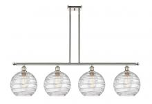 Innovations Lighting 516-4I-PN-G1213-10 - Athens Deco Swirl - 4 Light - 48 inch - Polished Nickel - Cord hung - Island Light