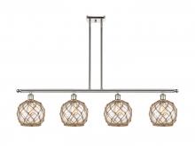 Innovations Lighting 516-4I-PN-G122-8RB - Farmhouse Rope - 4 Light - 48 inch - Polished Nickel - Cord hung - Island Light