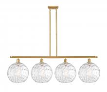 Innovations Lighting 516-4I-SG-G1215-12 - Athens Water Glass - 4 Light - 50 inch - Satin Gold - Stem Hung - Island Light