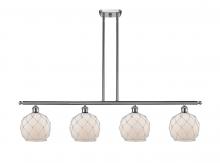 Innovations Lighting 516-4I-SN-G121-8RW - Farmhouse Rope - 4 Light - 48 inch - Brushed Satin Nickel - Cord hung - Island Light