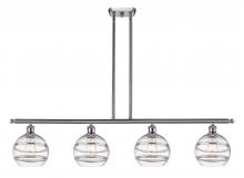 Innovations Lighting 516-4I-SN-G556-8CL - Rochester - 4 Light - 48 inch - Brushed Satin Nickel - Cord hung - Island Light