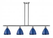 Innovations Lighting 516-4I-SN-MBD-75-BL - Plymouth - 4 Light - 48 inch - Brushed Satin Nickel - Cord hung - Island Light