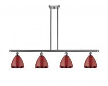 Innovations Lighting 516-4I-SN-MBD-75-RD - Plymouth - 4 Light - 48 inch - Brushed Satin Nickel - Cord hung - Island Light