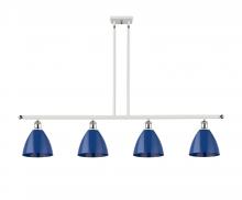 Innovations Lighting 516-4I-WPC-MBD-75-BL - Plymouth - 4 Light - 48 inch - White Polished Chrome - Cord hung - Island Light