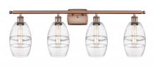 Innovations Lighting 516-4W-AC-G557-6CL - Vaz - 4 Light - 36 inch - Antique Copper - Bath Vanity Light