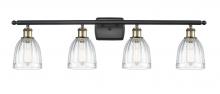  516-4W-BAB-G442 - Brookfield - 4 Light - 36 inch - Black Antique Brass - Bath Vanity Light