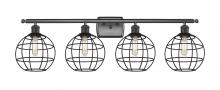 Innovations Lighting 516-4W-BK-CE-8-BK - Lake Placid - 4 Light - 38 inch - Matte Black - Bath Vanity Light