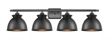  516-4W-BK-M14-BK - Adirondack - 4 Light - 38 inch - Matte Black - Bath Vanity Light