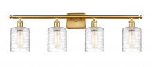 Innovations Lighting 516-4W-SG-G1113 - Cobbleskill - 4 Light - 35 inch - Satin Gold - Bath Vanity Light