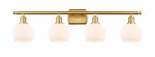  516-4W-SG-G121-6 - Athens - 4 Light - 36 inch - Satin Gold - Bath Vanity Light