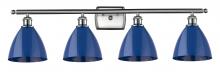 Innovations Lighting 516-4W-SN-MBD-75-BL - Plymouth - 4 Light - 38 inch - Brushed Satin Nickel - Bath Vanity Light