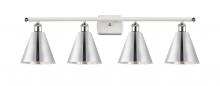  516-4W-WPC-MBC-8-PC - Berkshire - 4 Light - 38 inch - White Polished Chrome - Bath Vanity Light