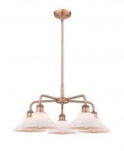 Innovations Lighting 516-5CR-AC-G131 - Orwell - 5 Light - 26 inch - Antique Copper - Chandelier