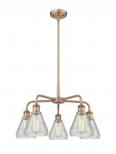 Innovations Lighting 516-5CR-AC-G275 - Conesus - 5 Light - 24 inch - Antique Copper - Chandelier