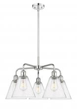 Innovations Lighting 516-5CR-PC-GBC-84 - Berkshire - 5 Light - 26 inch - Polished Chrome - Chandelier