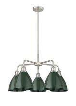 Innovations Lighting 516-5CR-SN-MBD-75-GR - Plymouth - 5 Light - 26 inch - Satin Nickel - Chandelier