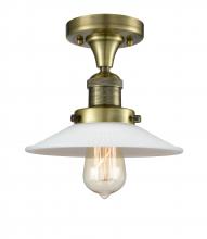 Innovations Lighting 517-1CH-AB-G1 - Halophane - 1 Light - 9 inch - Antique Brass - Semi-Flush Mount