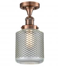 Innovations Lighting 517-1CH-AC-G262 - Stanton - 1 Light - 6 inch - Antique Copper - Semi-Flush Mount