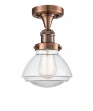 Innovations Lighting 517-1CH-AC-G322 - Olean - 1 Light - 7 inch - Antique Copper - Semi-Flush Mount