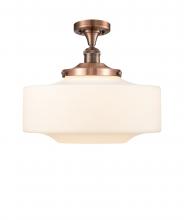 Innovations Lighting 517-1CH-AC-G691-16 - Bridgeton - 1 Light - 12 inch - Antique Copper - Semi-Flush Mount