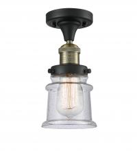 Innovations Lighting 517-1CH-BAB-G184S - Canton - 1 Light - 6 inch - Black Antique Brass - Semi-Flush Mount